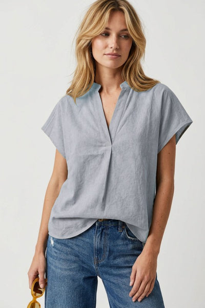 Blusa azul manga