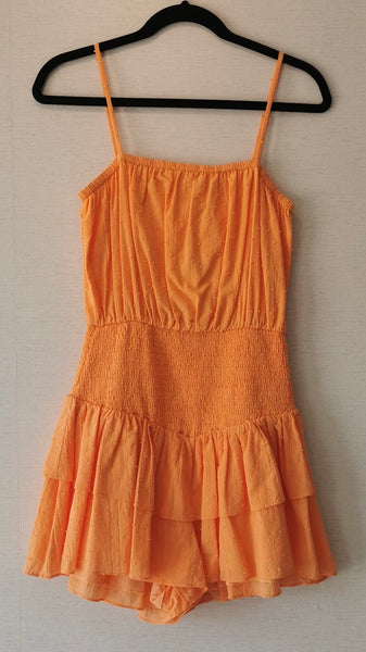 ROMPER CORAL TELA BORDADA CORRUGADO ABDOMEN