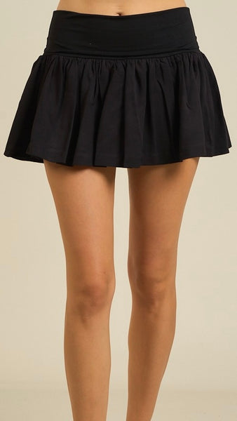 Falda shorts negra cintura