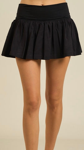 Falda shorts negra cintura