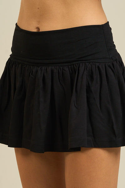 Falda shorts negra cintura