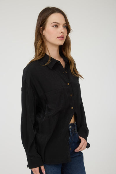 Blusa negra botones