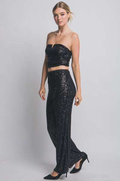 Conjunto negro lentejuela