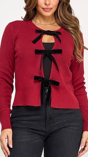 Suéter vino moños