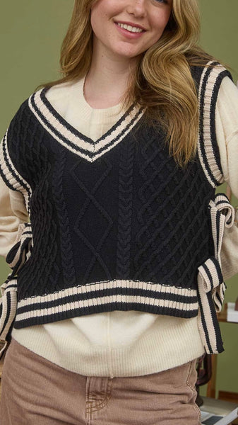 Suéter blusa negro beige