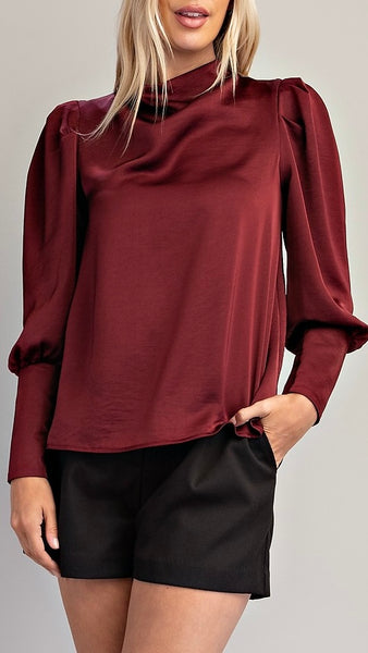 Blusa vino manga larga