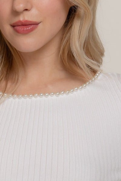 Suéter blanco perla