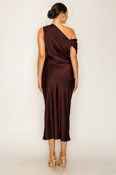 Vestido vino a media pierna