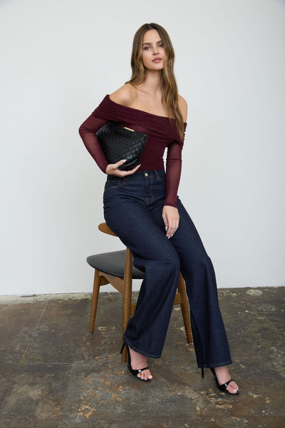 Bodysuit vino hombro