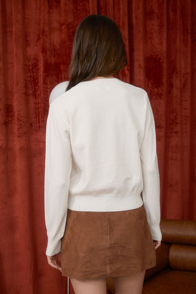 Suéter beige manga larga