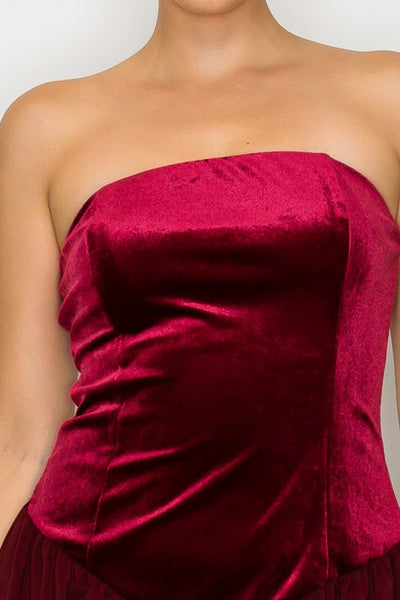 Vestido vino terciopelo