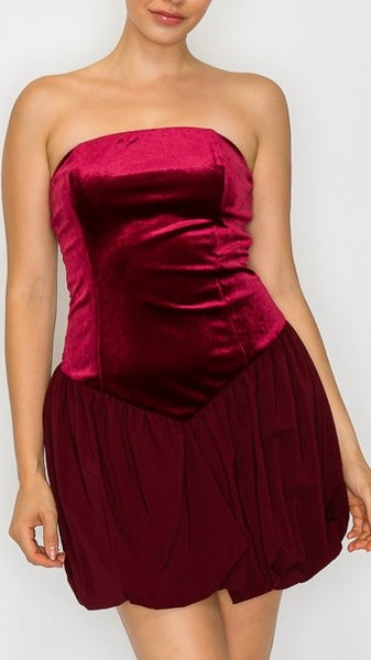 Vestido vino terciopelo