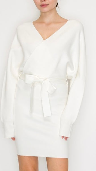 Vestido beige sueter