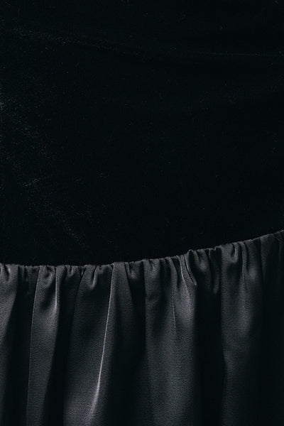 Vestido negro burbuja