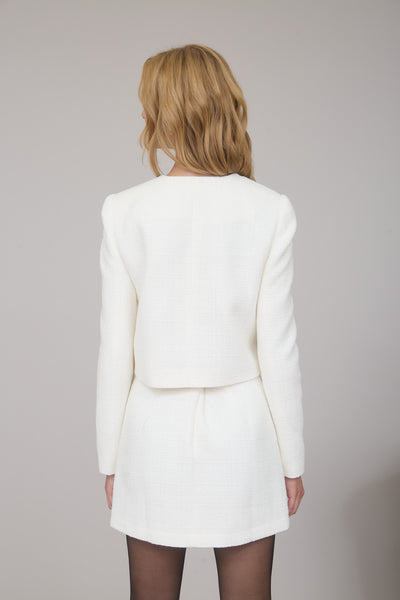 Saco beige crema moño