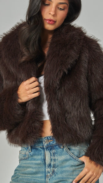 Chamarra peluche café