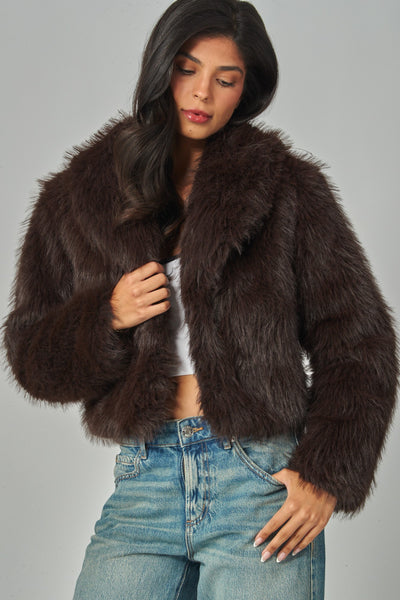 Chamarra peluche café