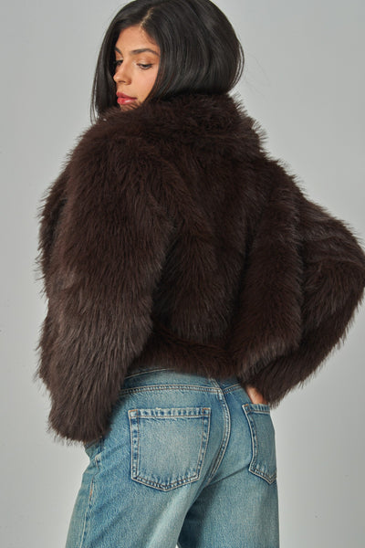 Chamarra peluche café