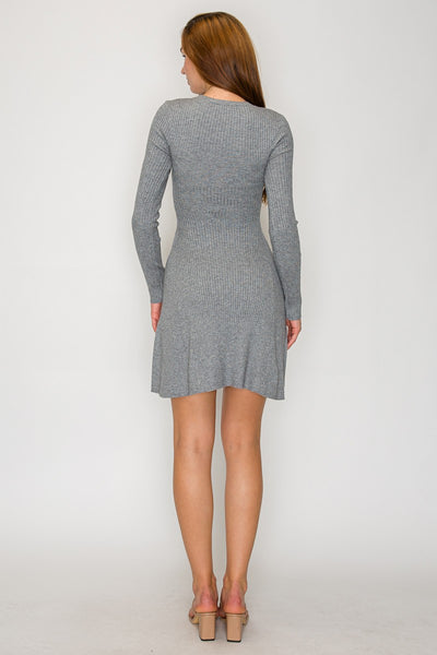 Vestido sueter gris