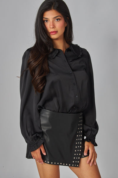 Bodysuit negro satin