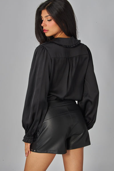 Bodysuit negro satin