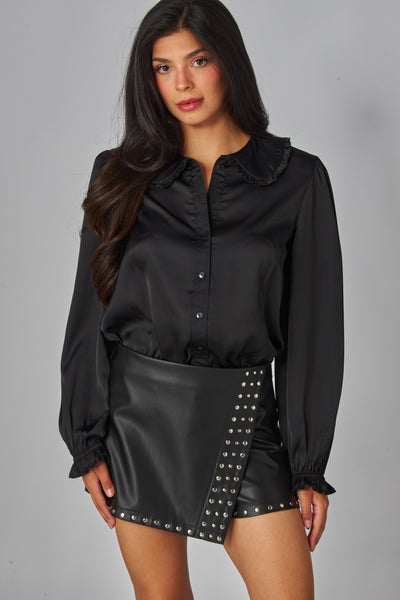 Bodysuit negro satin