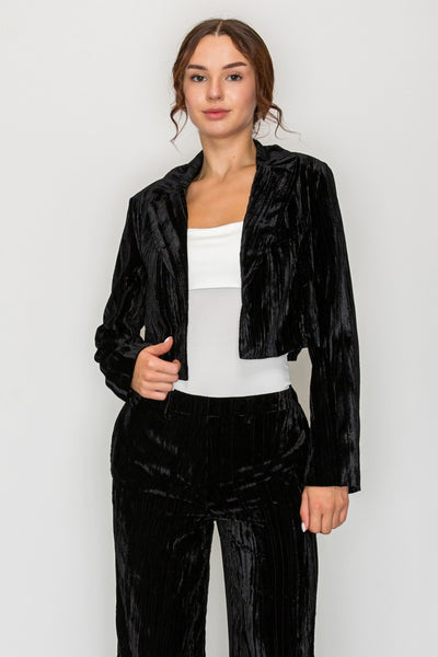 Blazer negro terciopelo