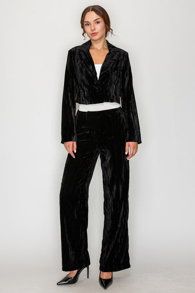 Blazer negro terciopelo