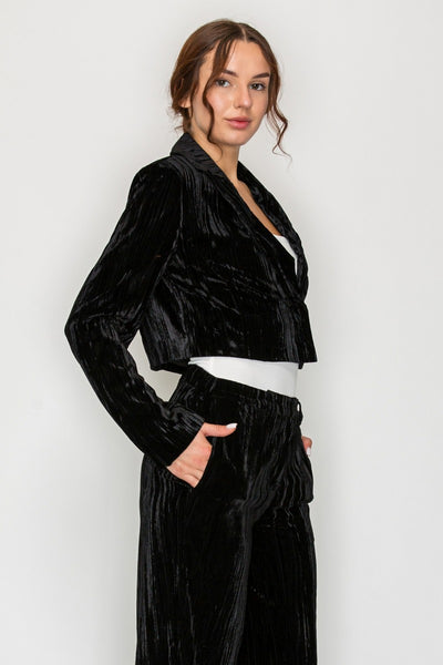 Blazer negro terciopelo