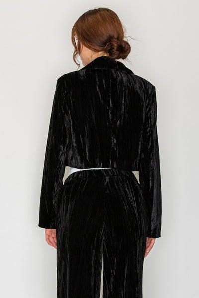 Blazer negro terciopelo