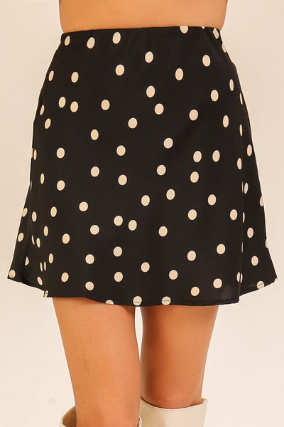 Falda lunares negra