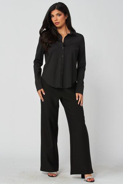 Blusa negra botón