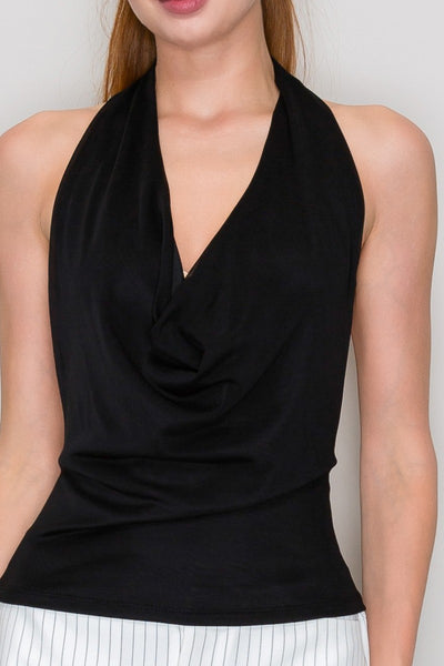Blusa negra halter