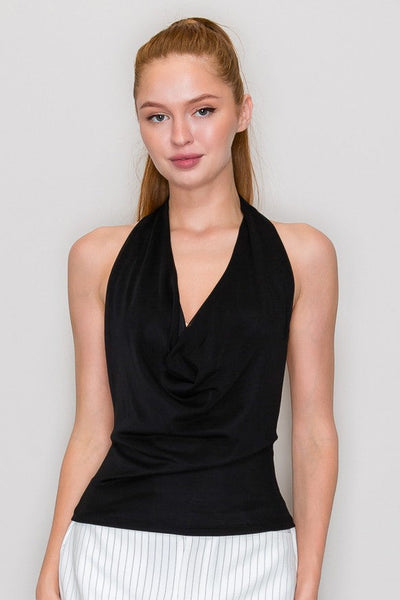 Blusa negra halter