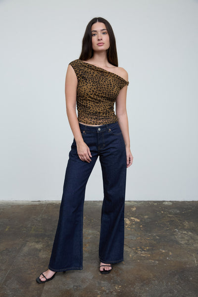 Blusa café animal