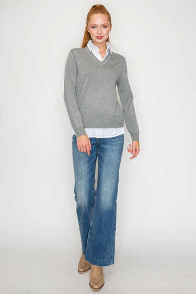 Blusa suéter gris