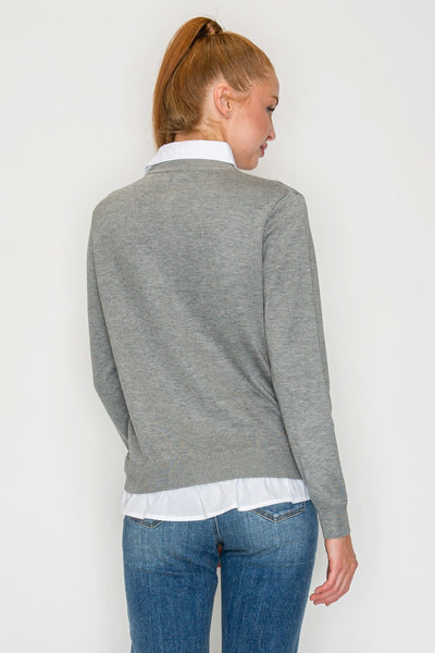 Blusa suéter gris