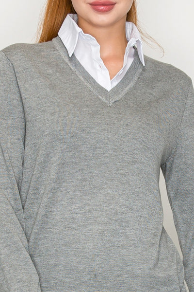 Blusa suéter gris