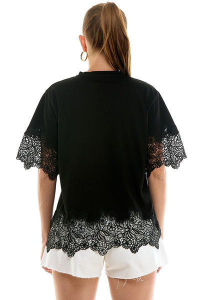 Blusa negra encaje