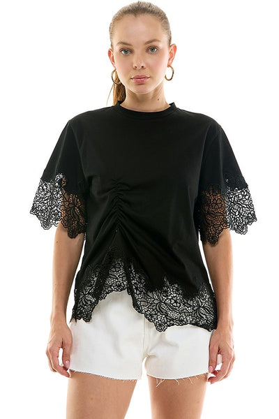 Blusa negra encaje