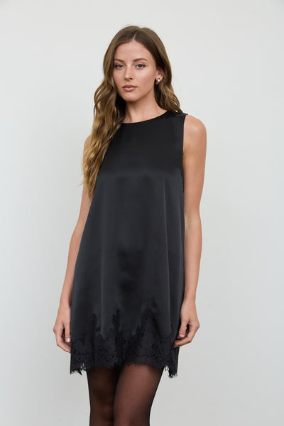 Vestido negro encaje