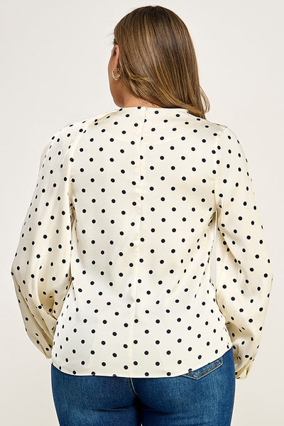 Blusa beige puntos