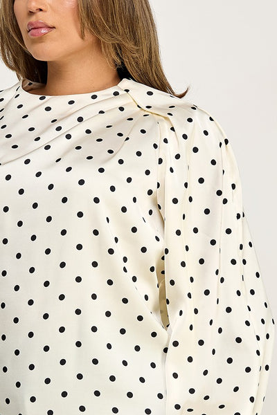 Blusa beige puntos