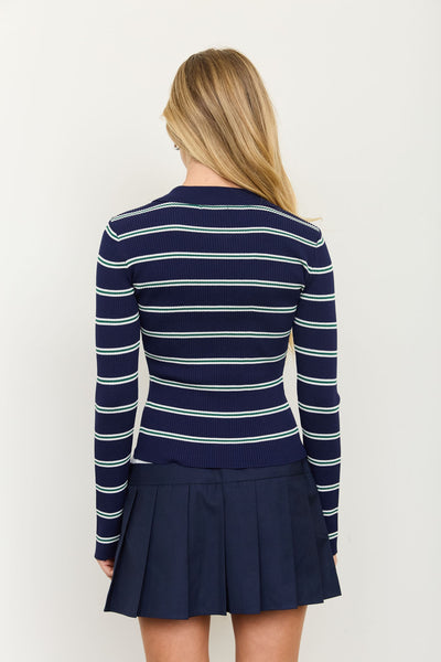 Blusa azul raya