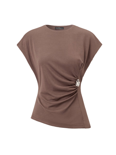 Blusa café jalada