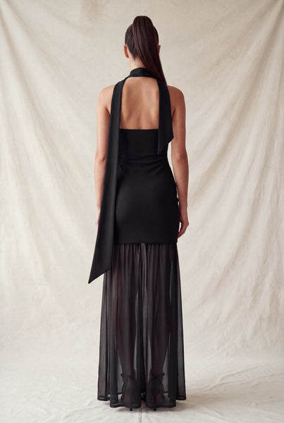 Vestido negro largo