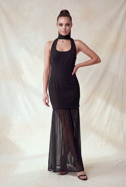Vestido negro largo
