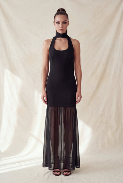 Vestido negro largo