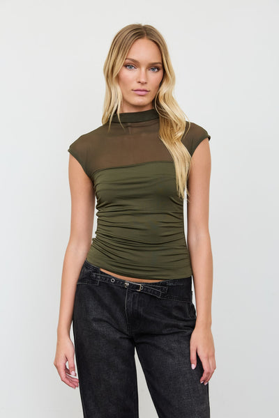 Blusa verde mesh