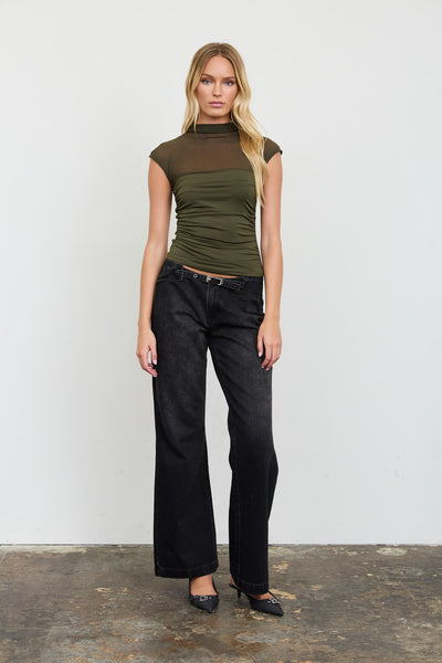 Blusa verde mesh